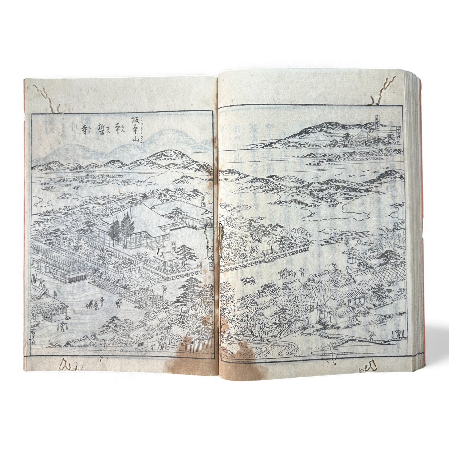 Nijūshihai Junpai Zue – Volume 2 Meiji Woodblock Book – 二十四輩順拝図会 巻二 越前加賀 – Illustrated Buddhist Pilgrimage Guide (c.19th Century) - B158