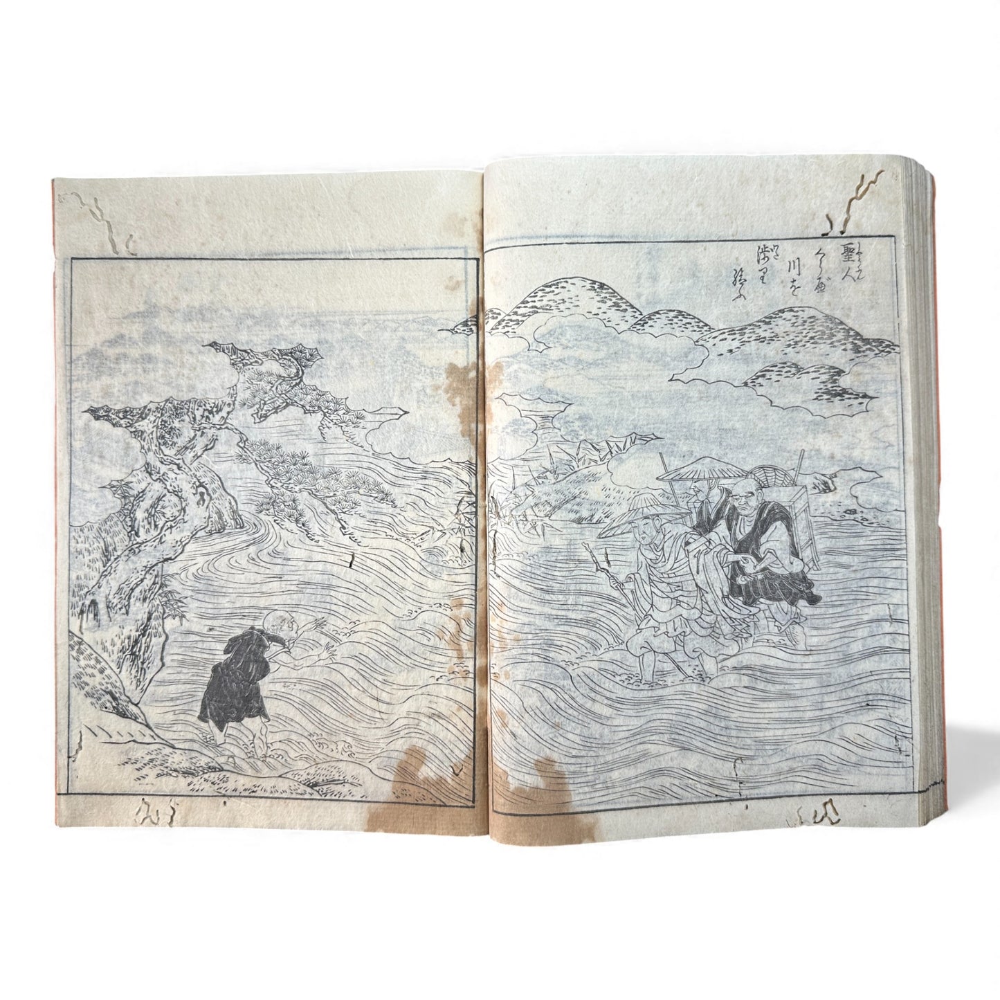 Nijūshihai Junpai Zue – Volume 2 Meiji Woodblock Book – 二十四輩順拝図会 巻二 越前加賀 – Illustrated Buddhist Pilgrimage Guide (c.19th Century) - B158