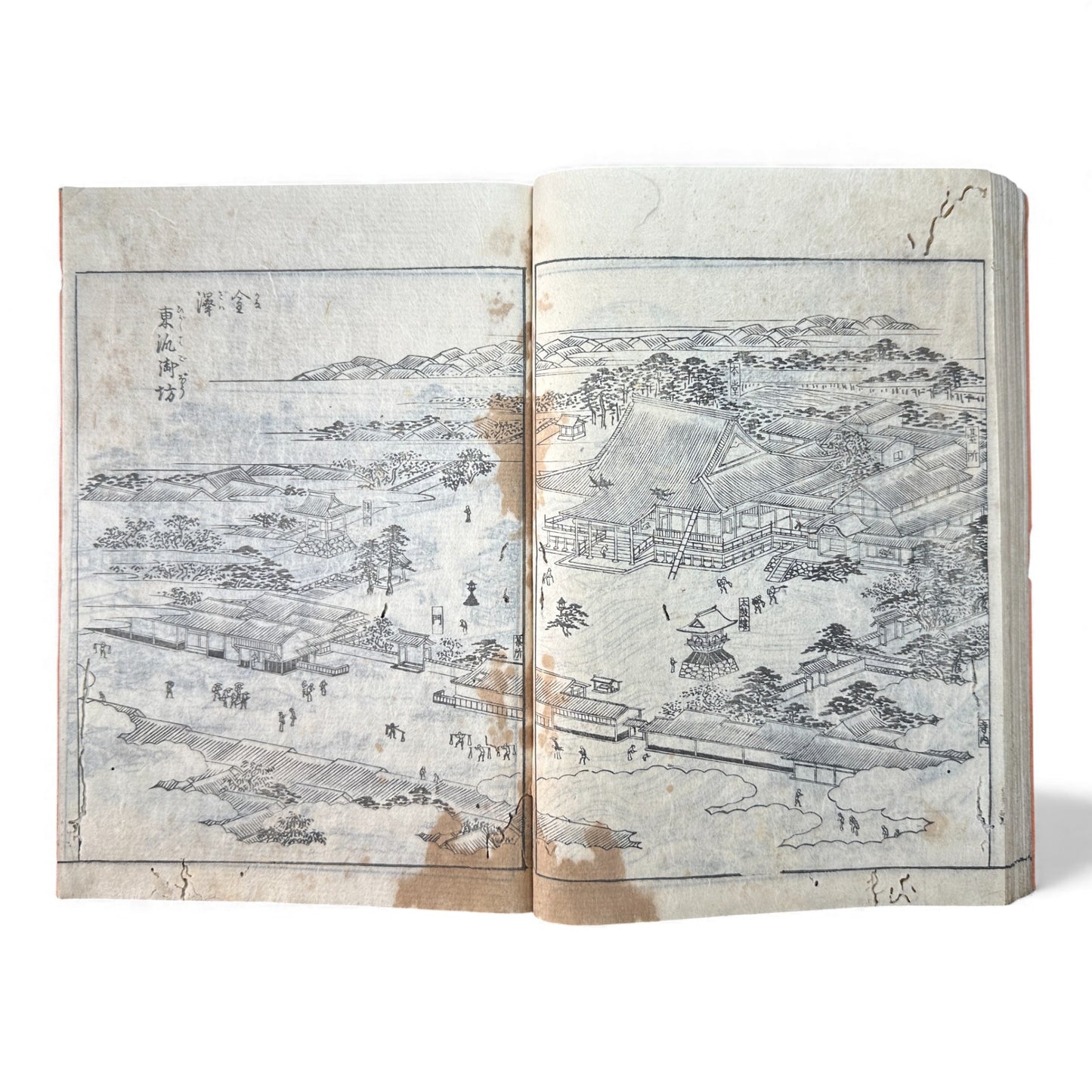 Nijūshihai Junpai Zue – Volume 2 Meiji Woodblock Book – 二十四輩順拝図会 巻二 越前加賀 – Illustrated Buddhist Pilgrimage Guide (c.19th Century) - B158