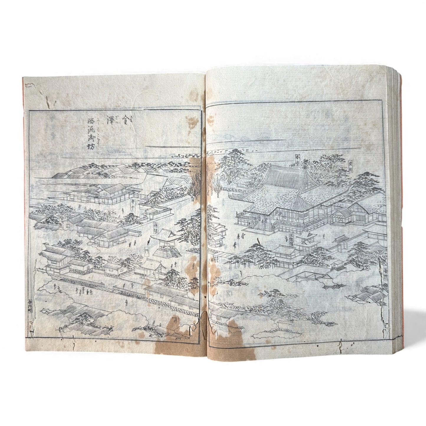 Nijūshihai Junpai Zue – Volume 2 Meiji Woodblock Book – 二十四輩順拝図会 巻二 越前加賀 – Illustrated Buddhist Pilgrimage Guide (c.19th Century) - B158