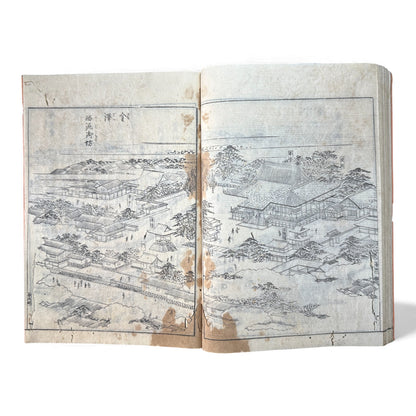 Nijūshihai Junpai Zue – Volume 2 Meiji Woodblock Book – 二十四輩順拝図会 巻二 越前加賀 – Illustrated Buddhist Pilgrimage Guide (c.19th Century) - B158
