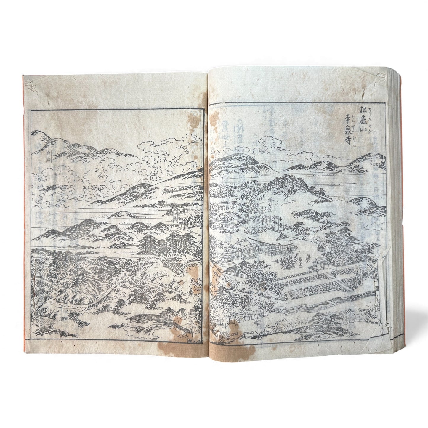 Nijūshihai Junpai Zue – Volume 2 Meiji Woodblock Book – 二十四輩順拝図会 巻二 越前加賀 – Illustrated Buddhist Pilgrimage Guide (c.19th Century) - B158