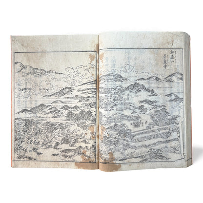Nijūshihai Junpai Zue – Volume 2 Meiji Woodblock Book – 二十四輩順拝図会 巻二 越前加賀 – Illustrated Buddhist Pilgrimage Guide (c.19th Century) - B158