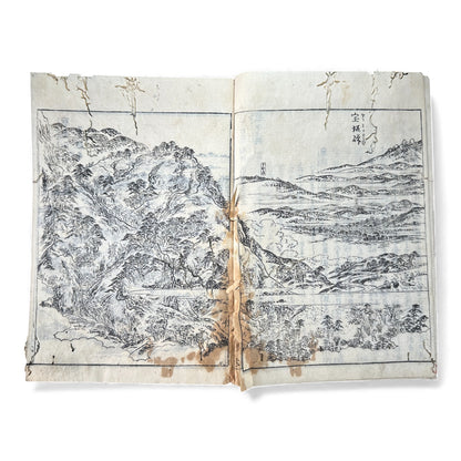 Nijūshihai Junpai Zue – Volume 3 Meiji Woodblock Book – 二十四輩順拝図会 巻三 越中越後 – Illustrated Buddhist Pilgrimage Guide (c.19th Century)- B159