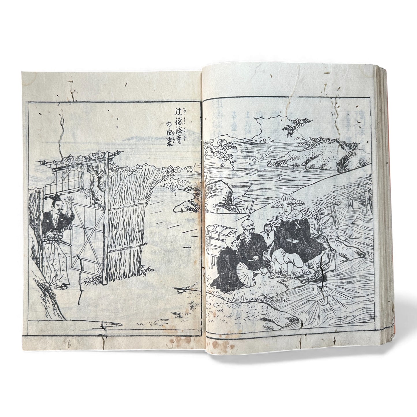 Nijūshihai Junpai Zue – Volume 3 Meiji Woodblock Book – 二十四輩順拝図会 巻三 越中越後 – Illustrated Buddhist Pilgrimage Guide (c.19th Century)- B159