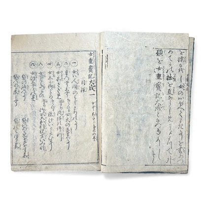 Edo Period Japanese Women’s Manual – Onna Chōhōki 女重宝記 – Volume 1 (一之巻) – Illustrated Woodblock Book -B168