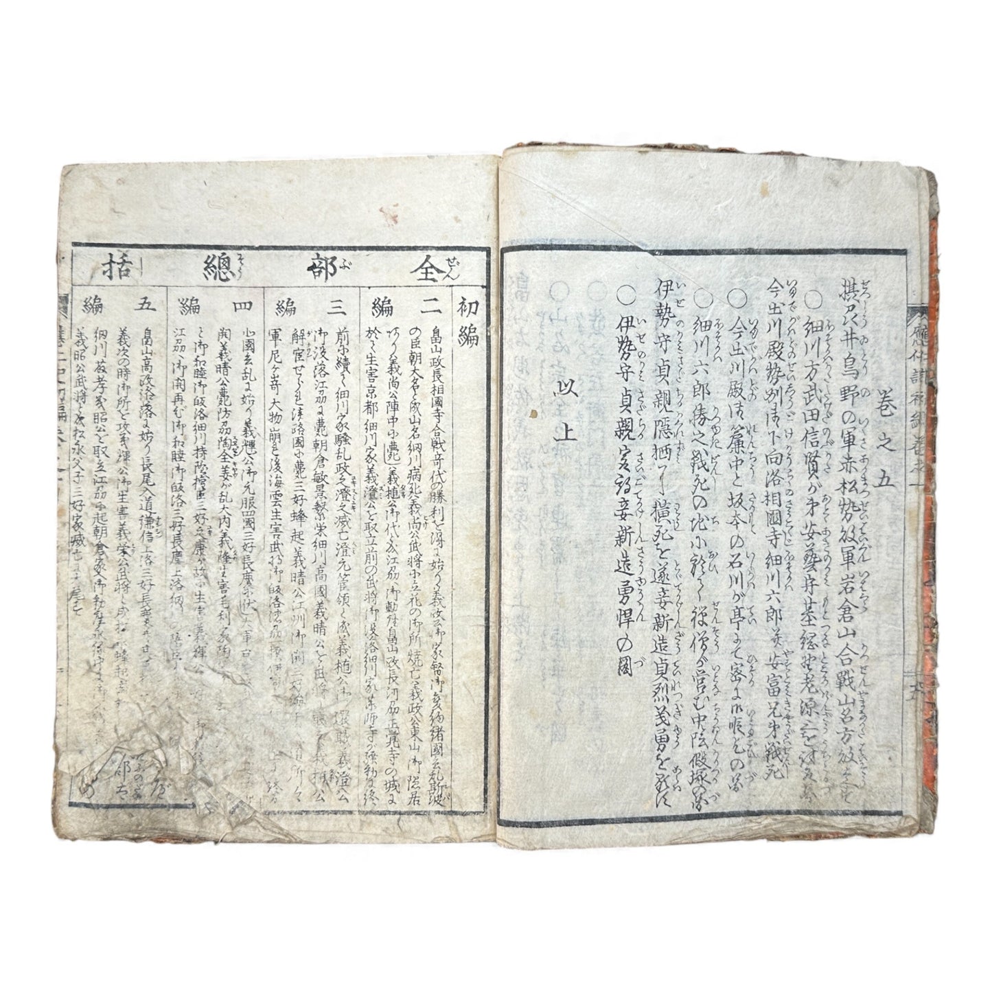 Ehon Ōnin-ki – Edo Period Illustrated Woodblock Book on the Ōnin War – 繪本應仁記 初編 巻之壹 (c.18th Century) - B174