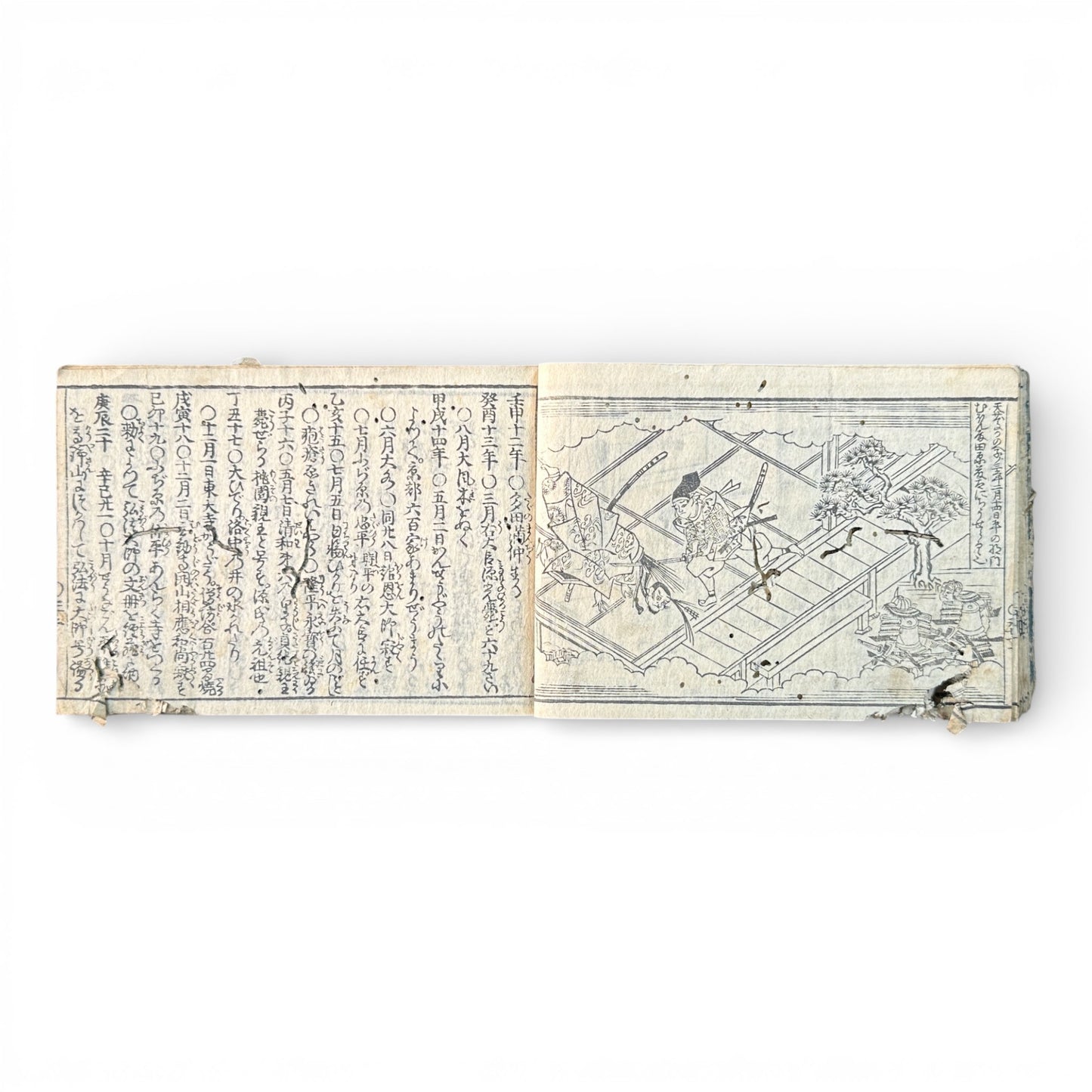 Edo Period Japanese Woodblock Book – Illustrated Historical & Shrine Text – Folded Binding – 18th–19th Century - B184