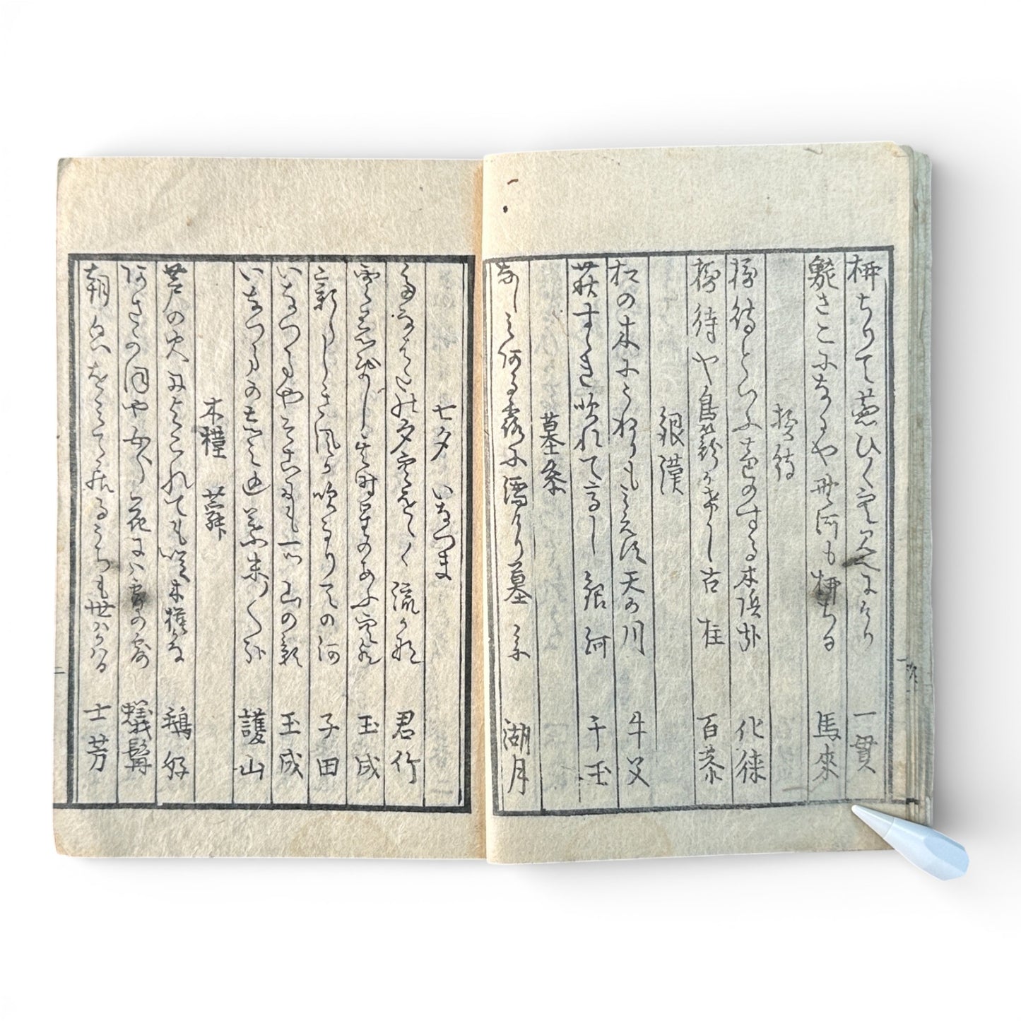 Edo Period Japanese Woodblock Book – Classical Poetry, Proverbs & Illustrated Moral Tales – Late 18th to Early 19th Century- B185