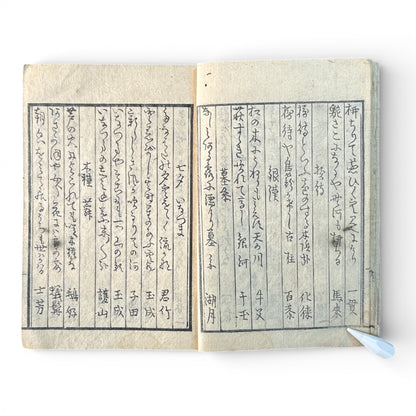 Edo Period Japanese Woodblock Book – Classical Poetry, Proverbs & Illustrated Moral Tales – Late 18th to Early 19th Century- B185