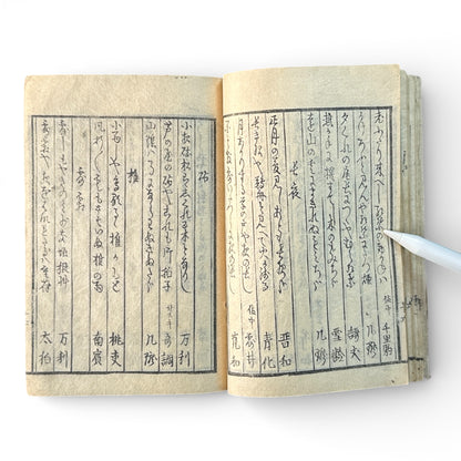 Edo Period Japanese Woodblock Book – Classical Poetry, Proverbs & Illustrated Moral Tales – Late 18th to Early 19th Century- B185