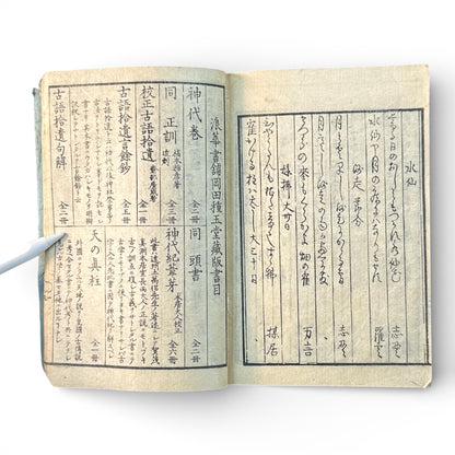 Edo Period Japanese Woodblock Book – Classical Poetry, Proverbs & Illustrated Moral Tales – Late 18th to Early 19th Century- B185