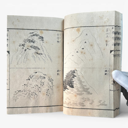 Meiji Period Kanga Dokugaku Gafu 下｜漢画独学画譜 下｜Meiji Era Japanese Painting Manual (1895) - B190