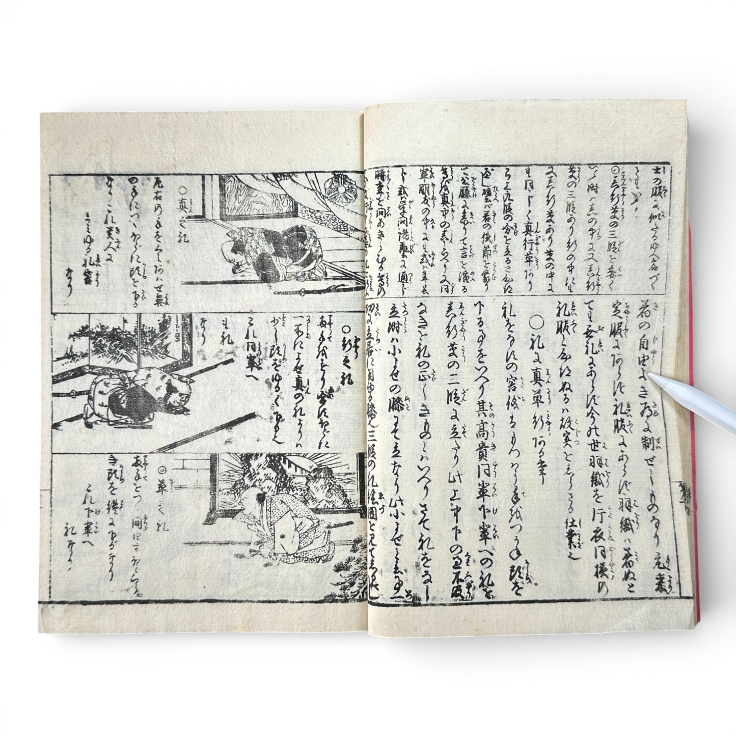Late Edo to Early Meiji Japanese Illustrated Book – Daily Life, Customs & Narrative Scenes – Woodblock Print - B191