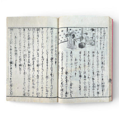 Late Edo to Early Meiji Japanese Illustrated Book – Daily Life, Customs & Narrative Scenes – Woodblock Print - B191