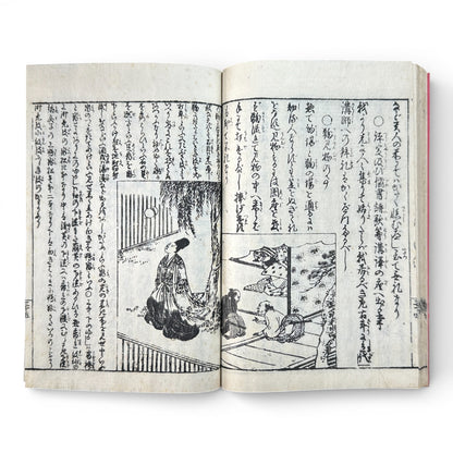 Late Edo to Early Meiji Japanese Illustrated Book – Daily Life, Customs & Narrative Scenes – Woodblock Print - B191