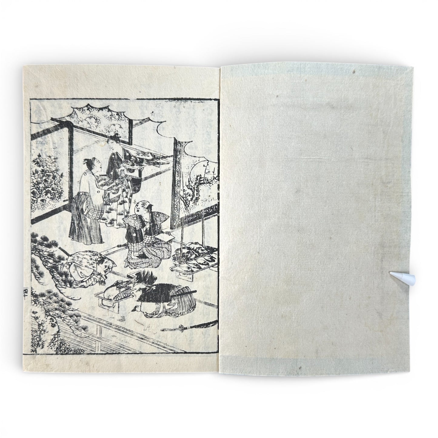 Late Edo to Early Meiji Japanese Woodblock Book – Illustrated Daily Life, Moral Tales & Practical Diagrams - B192