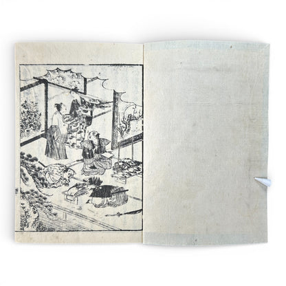 Late Edo to Early Meiji Japanese Woodblock Book – Illustrated Daily Life, Moral Tales & Practical Diagrams - B192