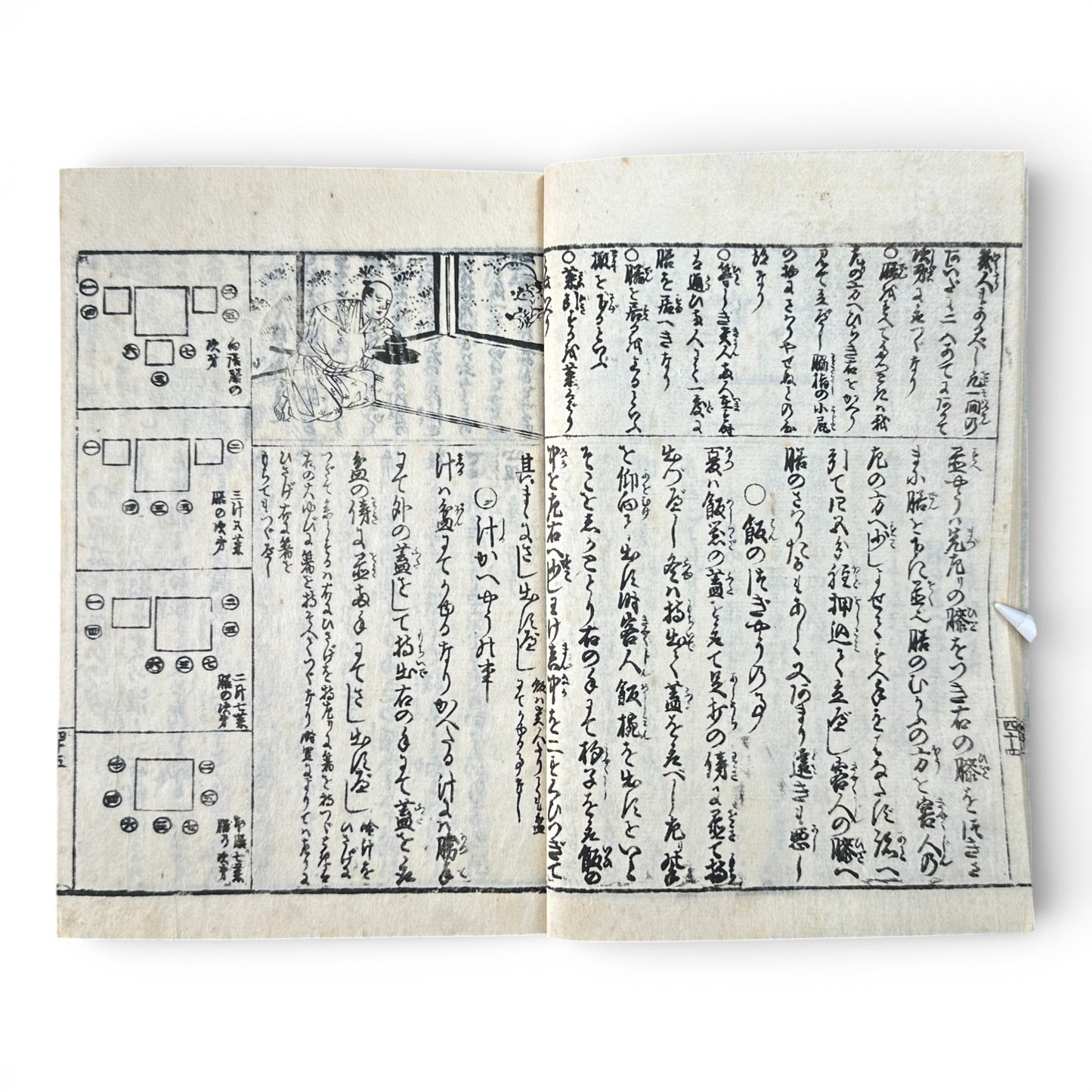 Late Edo to Early Meiji Japanese Woodblock Book – Illustrated Daily Life, Moral Tales & Practical Diagrams - B192