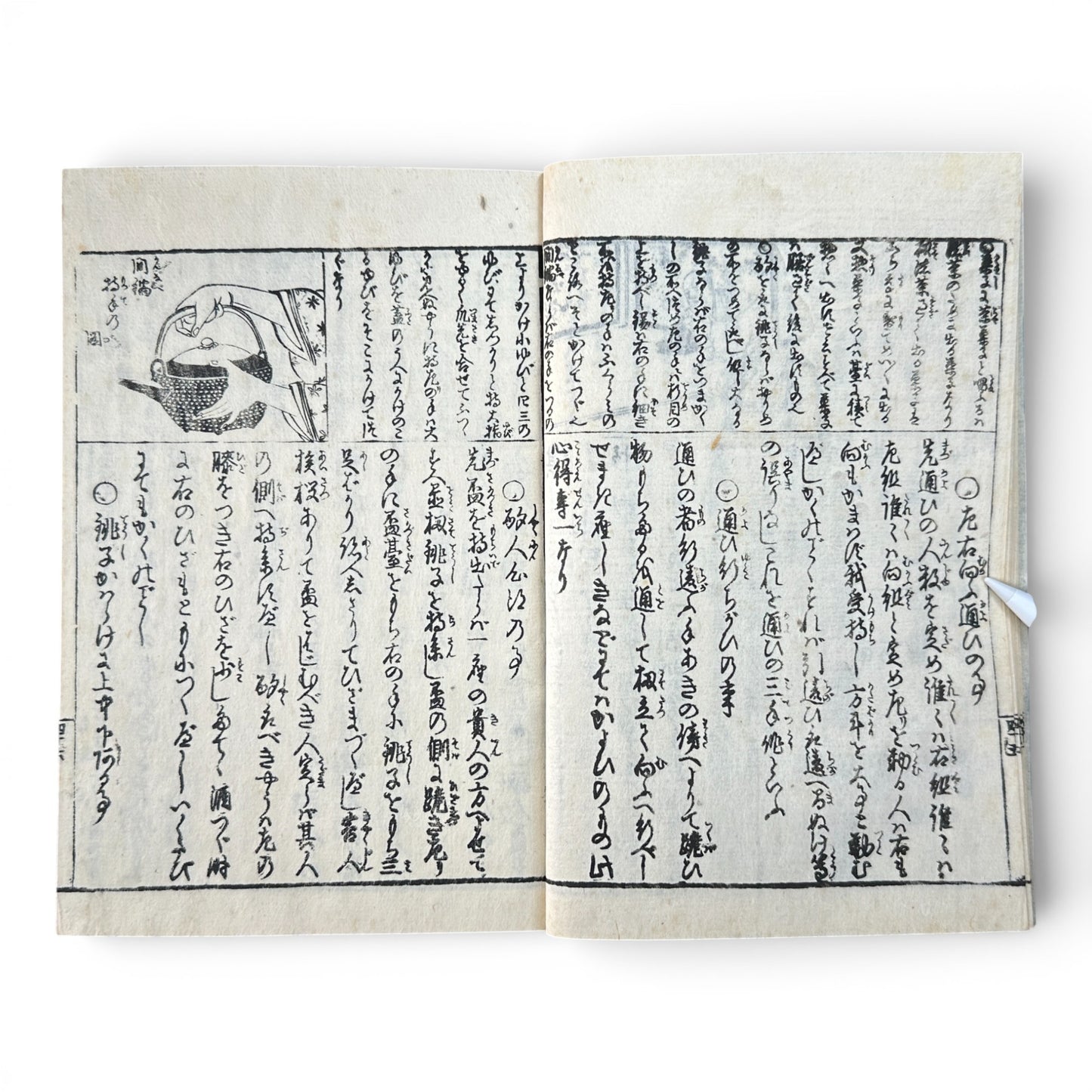 Late Edo to Early Meiji Japanese Woodblock Book – Illustrated Daily Life, Moral Tales & Practical Diagrams - B192