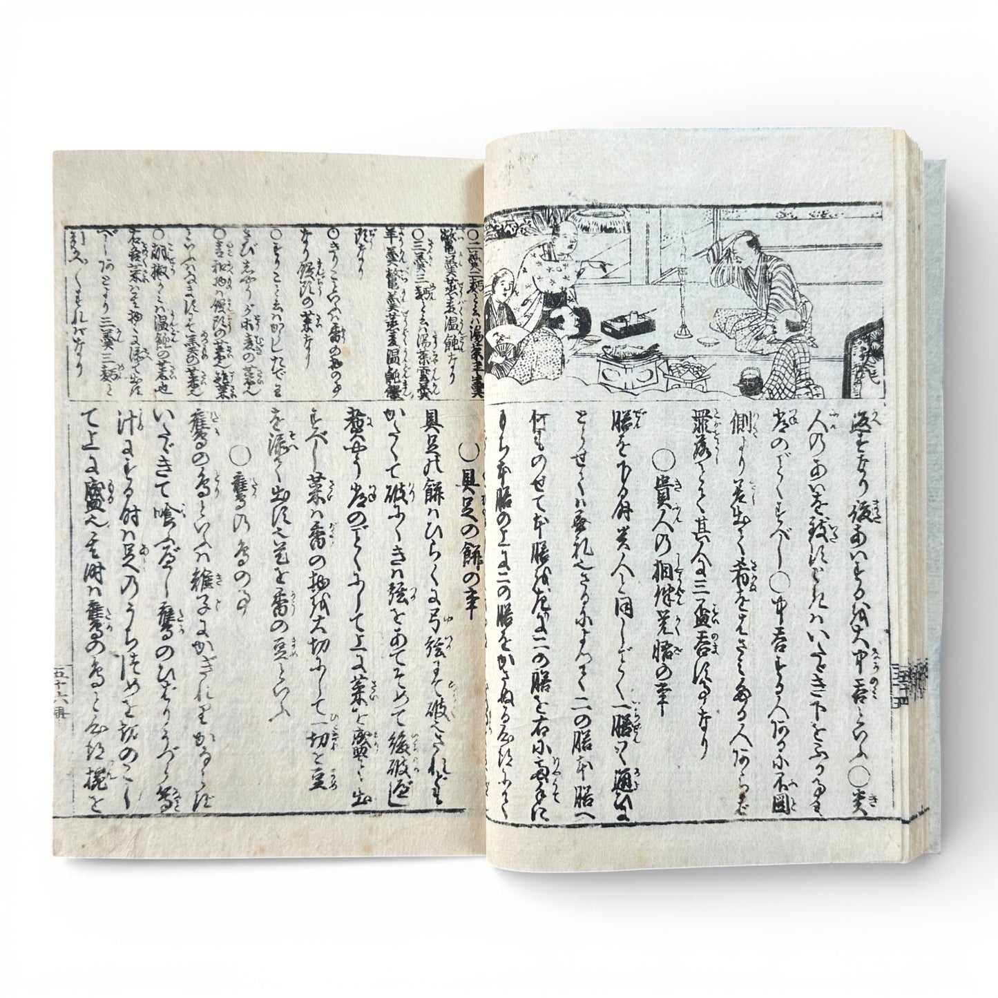 Late Edo to Early Meiji Japanese Woodblock Book – Illustrated Daily Life, Moral Tales & Practical Diagrams - B192