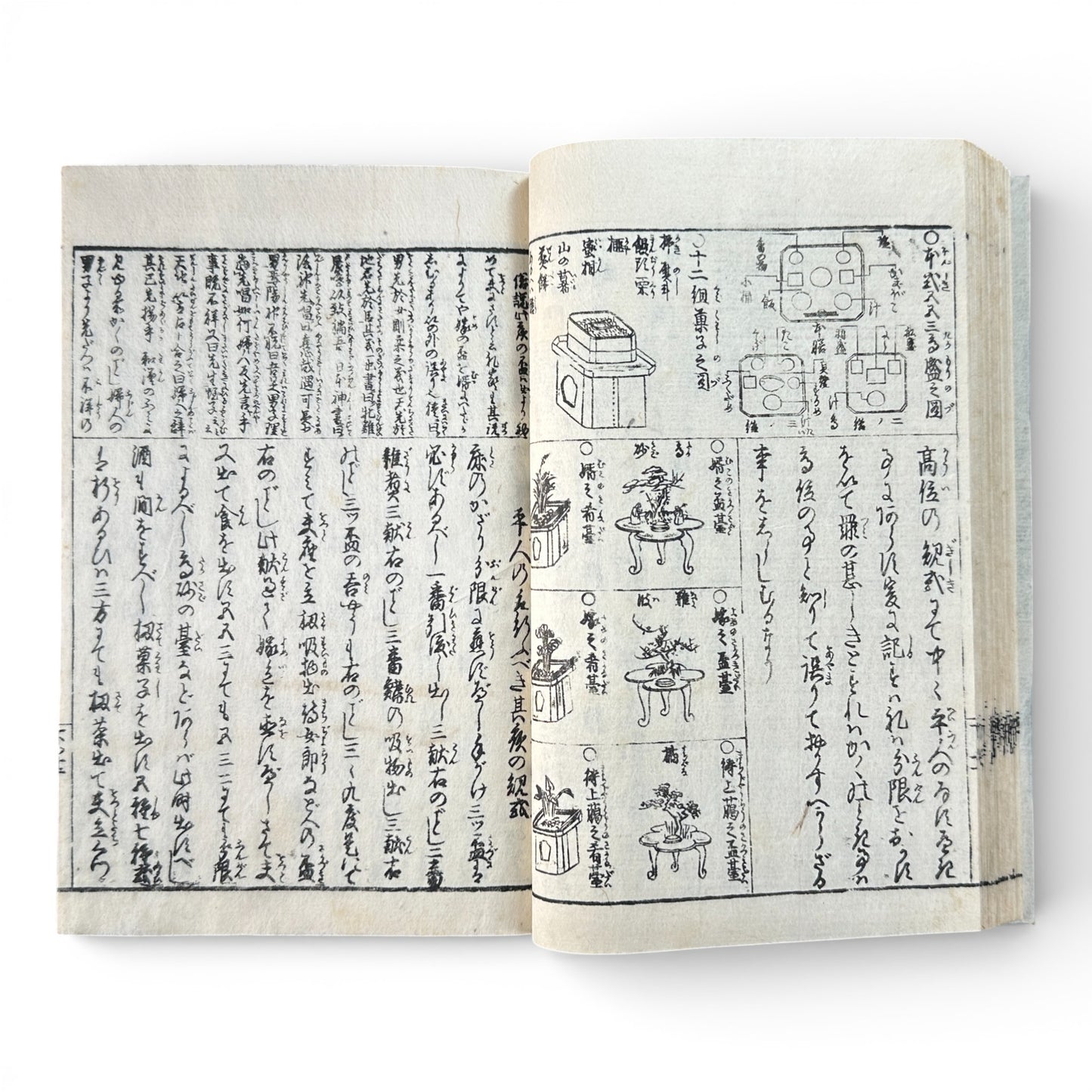 Late Edo to Early Meiji Japanese Woodblock Book – Illustrated Daily Life, Moral Tales & Practical Diagrams - B192