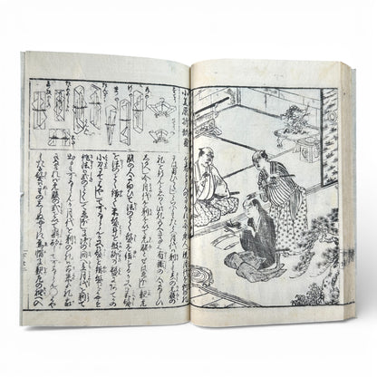 Late Edo to Early Meiji Japanese Woodblock Book – Illustrated Daily Life, Moral Tales & Practical Diagrams - B192