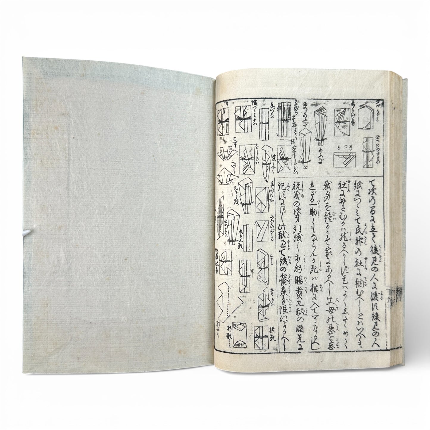 Late Edo to Early Meiji Japanese Woodblock Book – Illustrated Daily Life, Moral Tales & Practical Diagrams - B192
