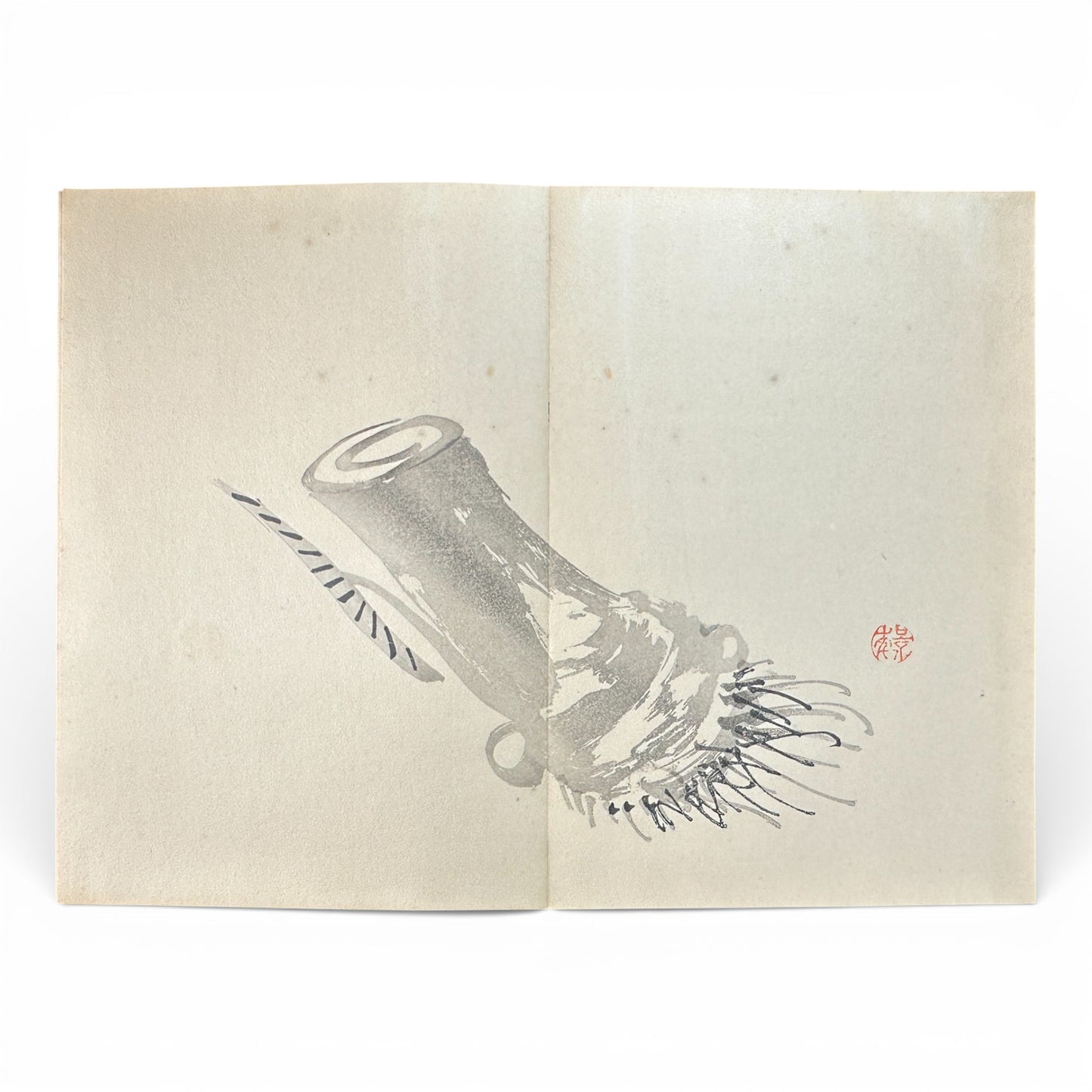 Keinen Shūgachō Vol. 2 – Antique Japanese Painting Album, Meiji 39 (1906), Ministry of Education Approved - B195