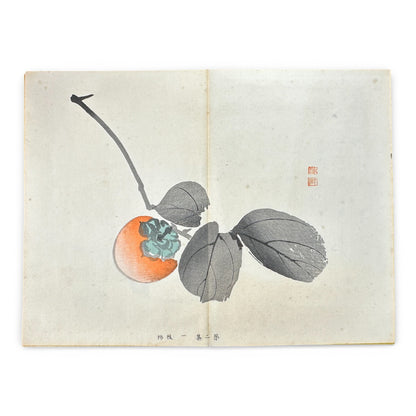 Shūsho Hyakudai Vol. 2 – Antique Japanese Painting Album, Meiji Period (1900s), Botanical & Genre Art - B196