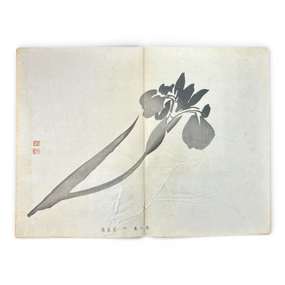 Shūsho Hyakudai Vol. 2 – Antique Japanese Painting Album, Meiji Period (1900s), Botanical & Genre Art - B196