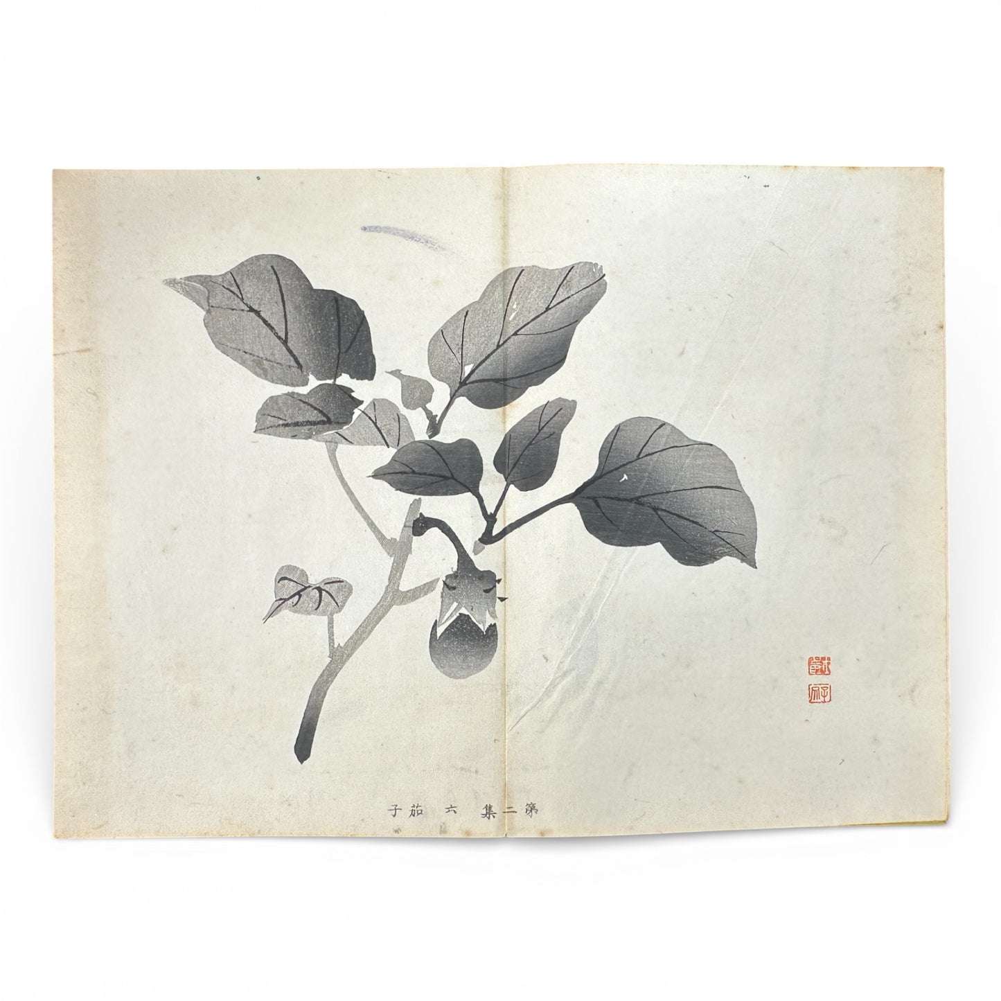 Shūsho Hyakudai Vol. 2 – Antique Japanese Painting Album, Meiji Period (1900s), Botanical & Genre Art - B196