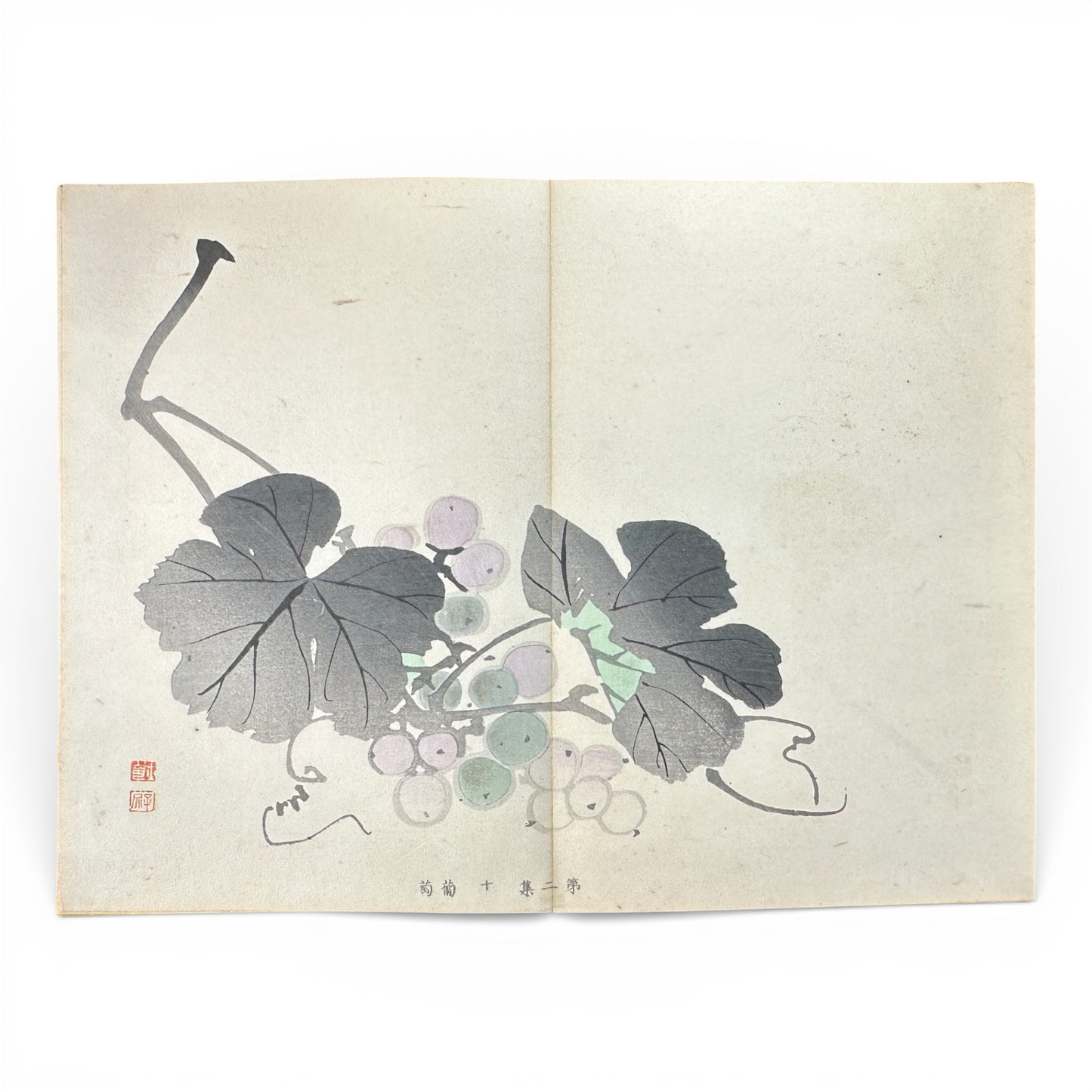 Shūsho Hyakudai Vol. 2 – Antique Japanese Painting Album, Meiji Period (1900s), Botanical & Genre Art - B196