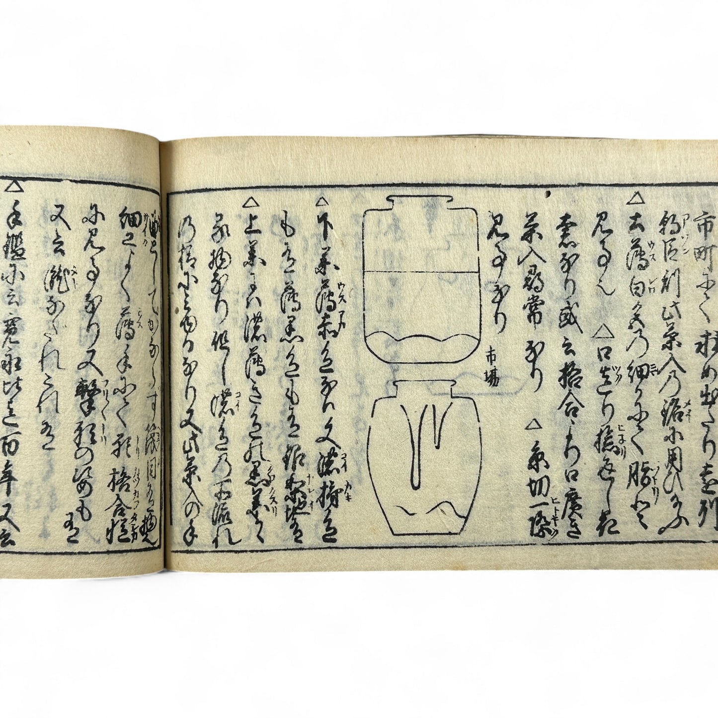 古今和漢萬寶全書 (Kokin Wakan Manpō Zensho) – Edo Period Japanese Woodblock Book – Illustrated Tea Utensil & Scholar Object Compendium – Rare Antique-B23