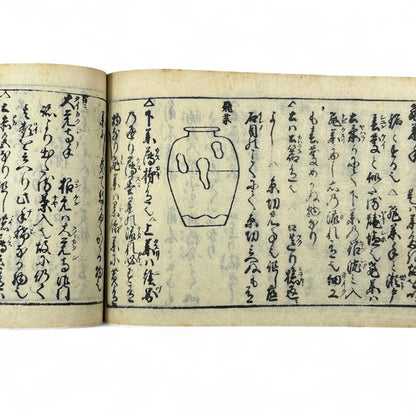 古今和漢萬寶全書 (Kokin Wakan Manpō Zensho) – Edo Period Japanese Woodblock Book – Illustrated Tea Utensil & Scholar Object Compendium – Rare Antique-B23