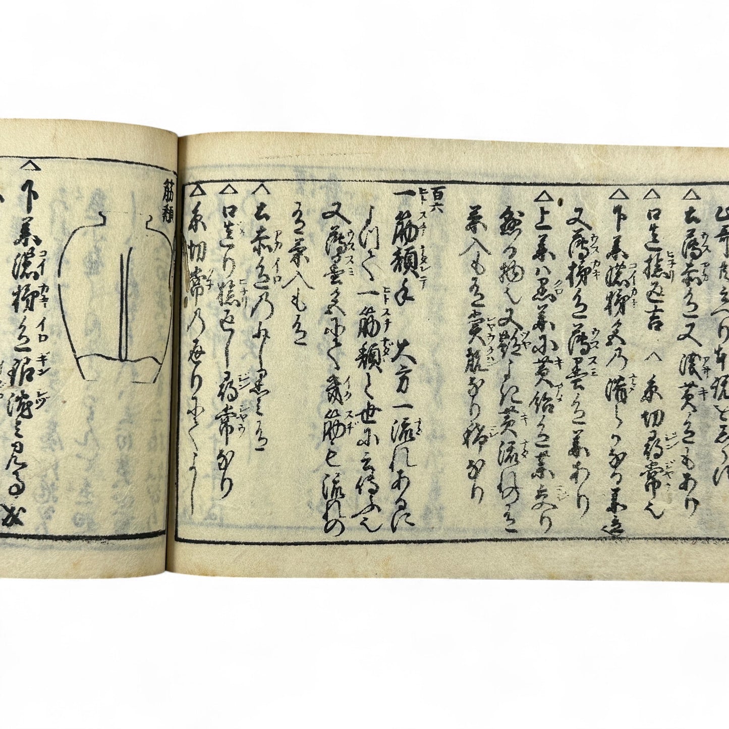 古今和漢萬寶全書 (Kokin Wakan Manpō Zensho) – Edo Period Japanese Woodblock Book – Illustrated Tea Utensil & Scholar Object Compendium – Rare Antique-B23
