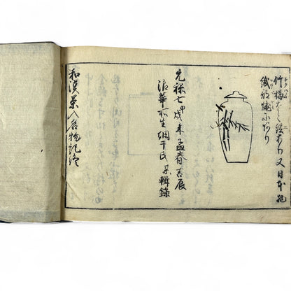 古今和漢萬寶全書 (Kokin Wakan Manpō Zensho) – Edo Period Japanese Woodblock Book – Illustrated Tea Utensil & Scholar Object Compendium – Rare Antique-B23