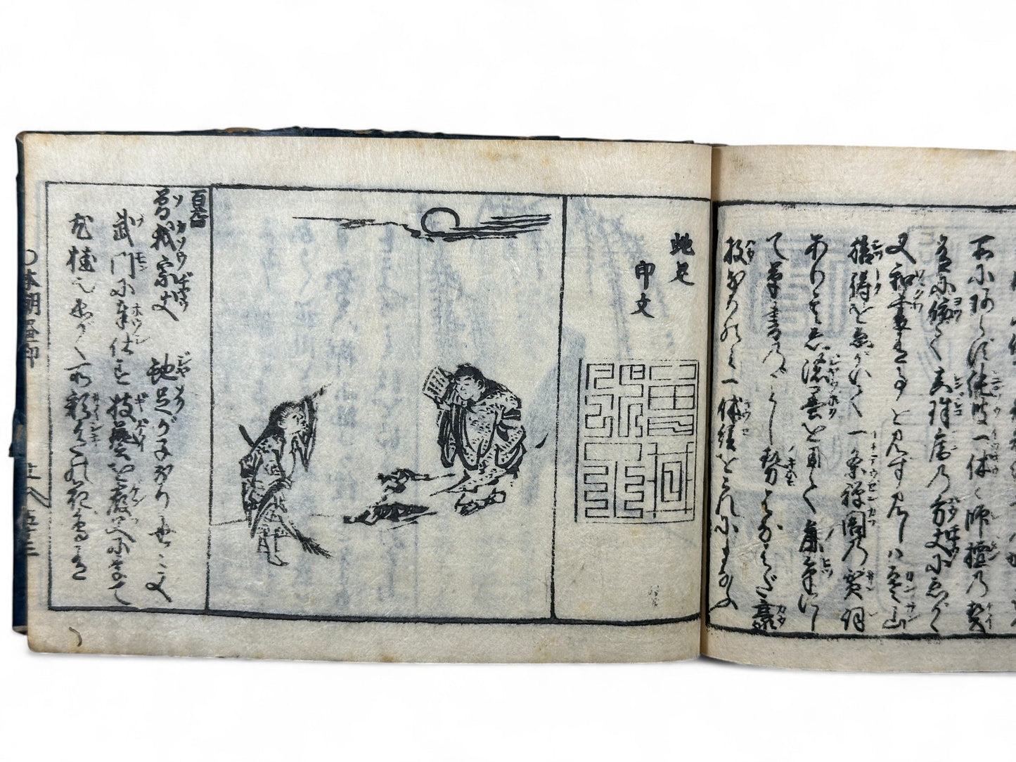 古今和漢萬寶全書 (Kokin Wakan Manpō Zensho) – Edo Period Japanese Woodblock Book – Illustrated Portraits & Legendary Figures – Historical Encyclopedia – Rare Antique-B26