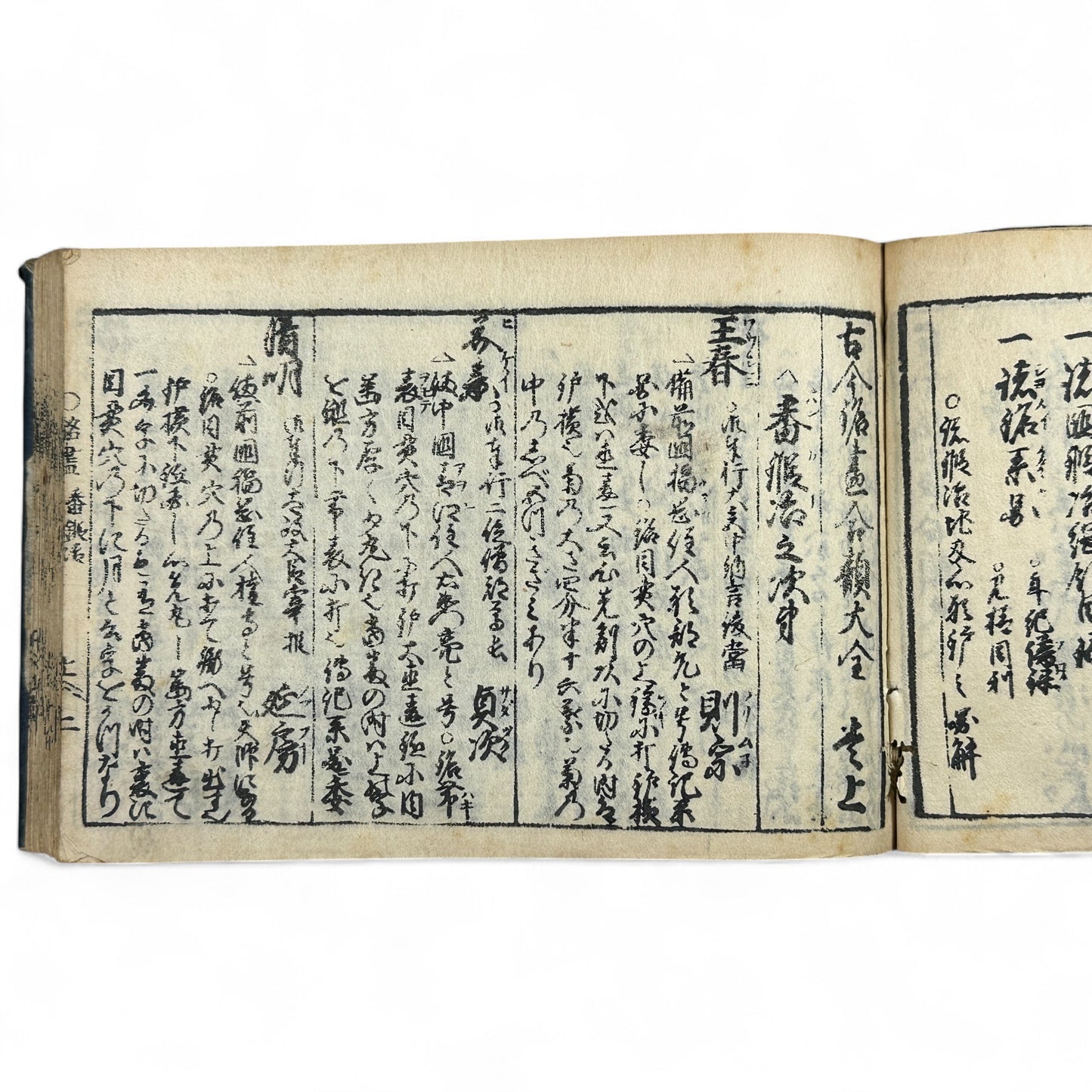 古今鍛冶系図大全 (Kokon Kaji Keizu Taizen) – Edo Period Japanese Swordsmith Genealogy Book – Katana Lineages & Blade Illustrations – Antique Woodblock Print-B28