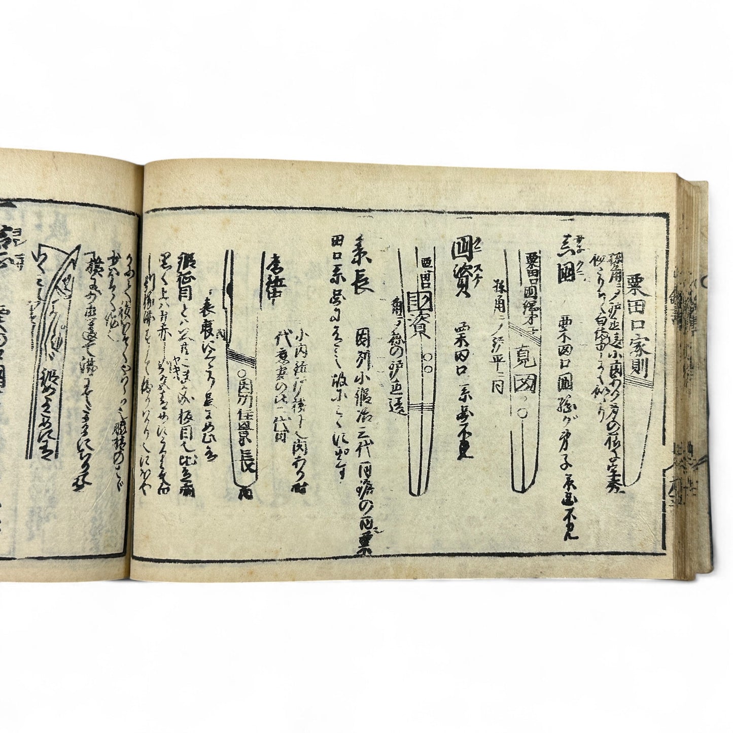 古今鍛冶系図大全 (Kokon Kaji Keizu Taizen) – Edo Period Japanese Swordsmith Genealogy Book – Katana Lineages & Blade Illustrations – Antique Woodblock Print-B28