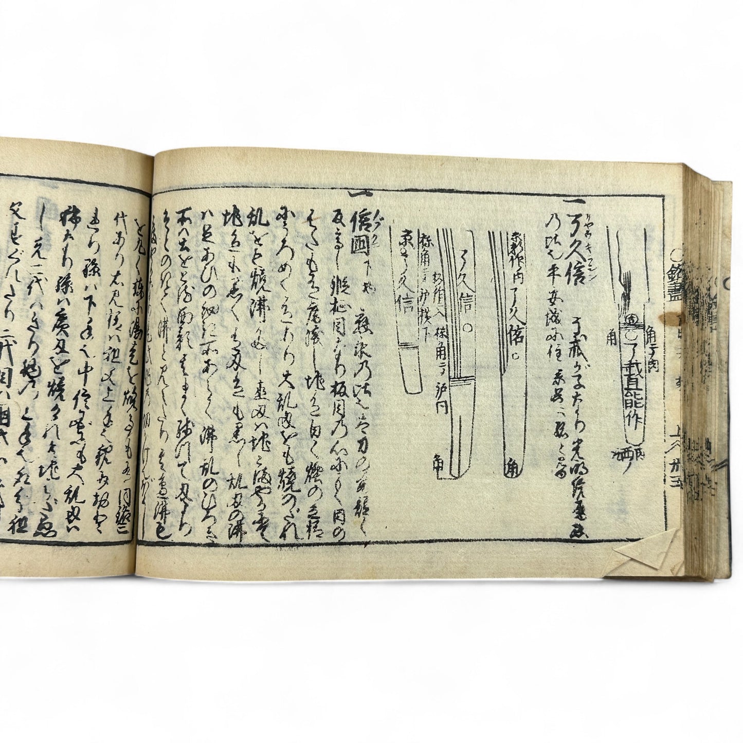 古今鍛冶系図大全 (Kokon Kaji Keizu Taizen) – Edo Period Japanese Swordsmith Genealogy Book – Katana Lineages & Blade Illustrations – Antique Woodblock Print-B28