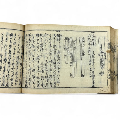 古今鍛冶系図大全 (Kokon Kaji Keizu Taizen) – Edo Period Japanese Swordsmith Genealogy Book – Katana Lineages & Blade Illustrations – Antique Woodblock Print-B28