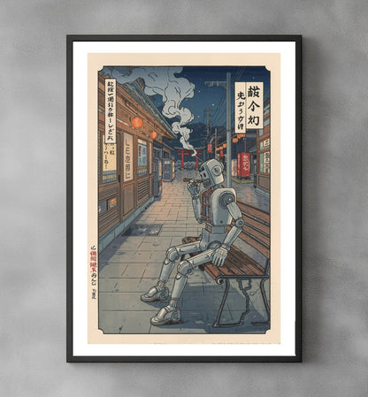 Sato Hageshi - Smoke Under the Lanterns - Tin Toys- Signed and numbered 8/10