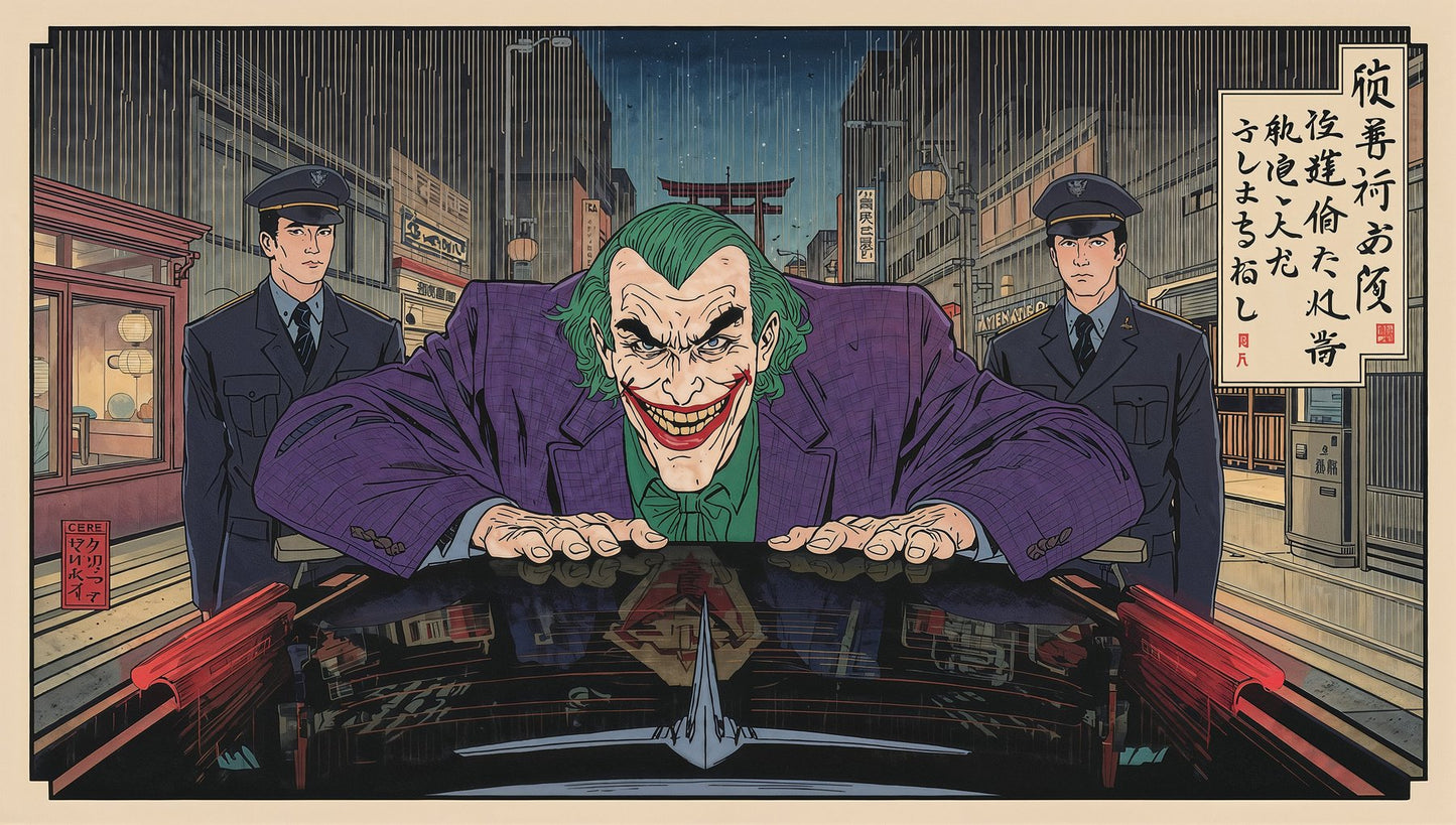 Sato Hageshi - Neon Night, Crooked Smile - Signed and numbered 5/10