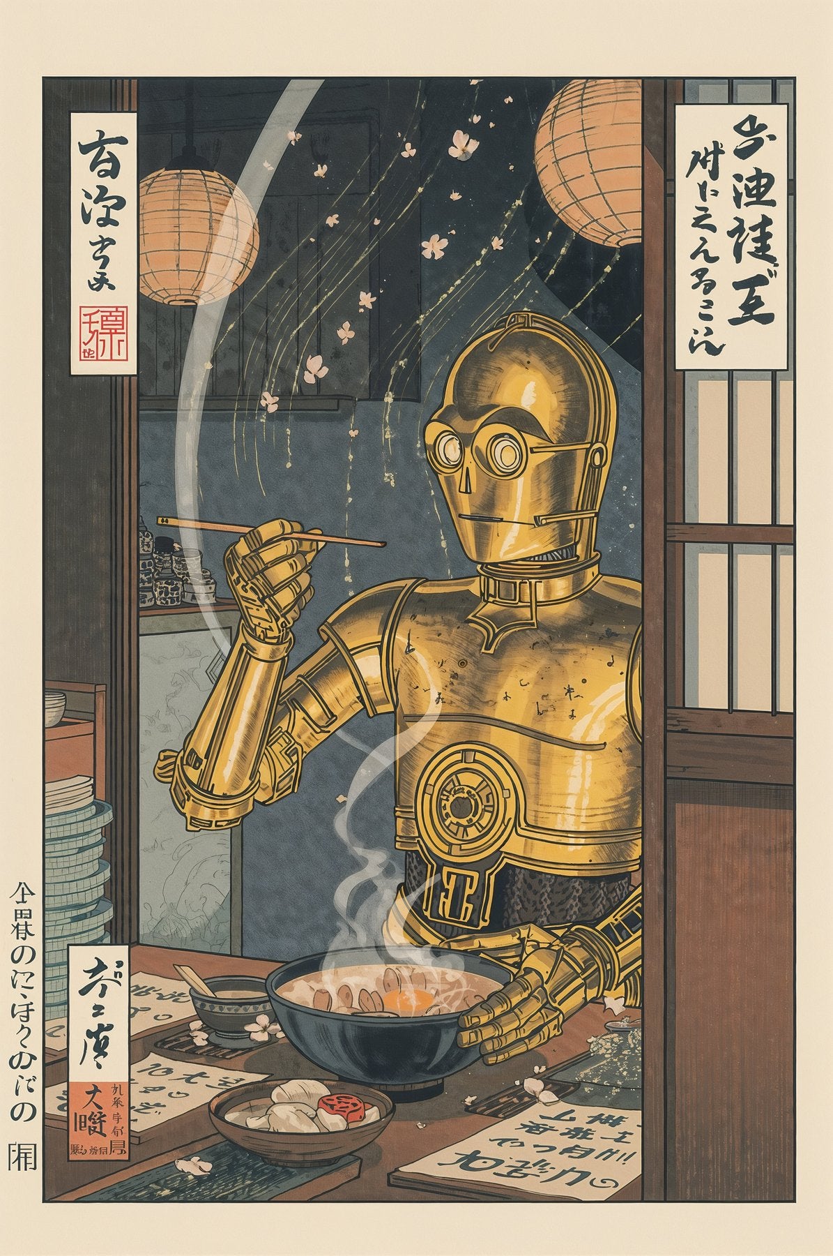 Sato Hageshi - Quiet Ramen Stop - Signed and numbered 6/10